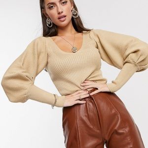 Volume sleeve sweater